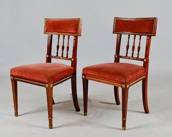 SALONGSMÖBEL, 8 delar, empirestil, 1900-talets första hälft.