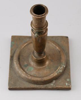 LJUSSTAKE, mässing, 1600-/1700-tal.