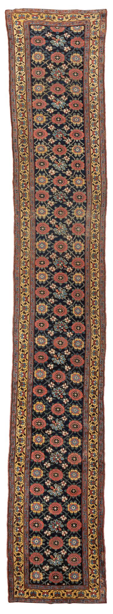 A runner, antique, Sauj Bulag, mid to late 19th century, ca 640 x 98-111 cm.