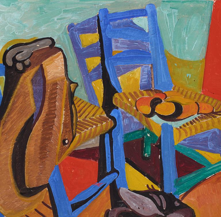 Erik Olson, oil on panel, signed and dated -46.