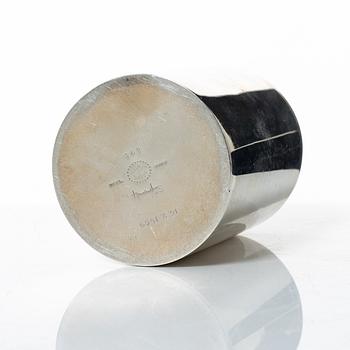 Sigvard Bernadotte, a sterling silver jar with cover, Georg Jensen, Denmark, after 1945.