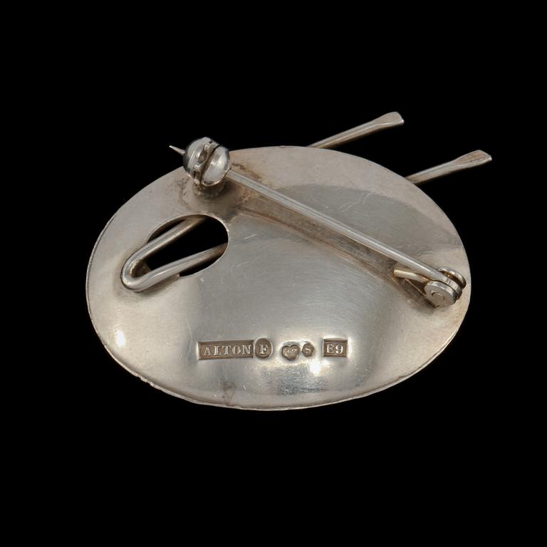 BROSCH, silver, Alton, Falköping, 1955. Vikt 8 g.