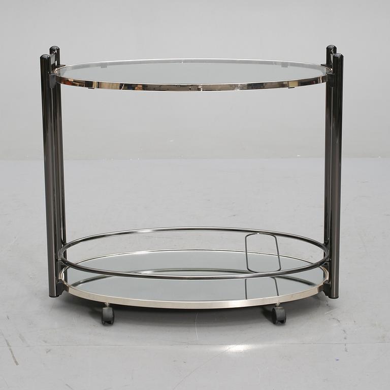 SERVERINGSVAGN, glas och metall, 1970/80-tal.