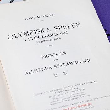 PROGRAM, 14 st, V olympiaden, olympiska spelen i Stockholm 1912.