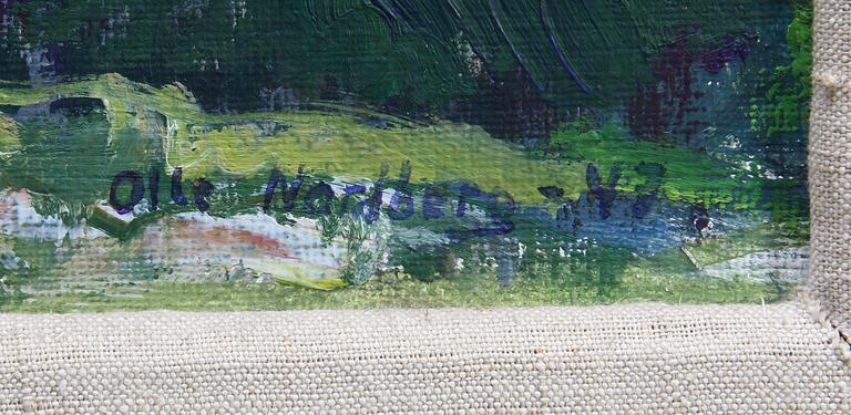 OLLE NORDBERG, olja på pannå, sign o dat 47.