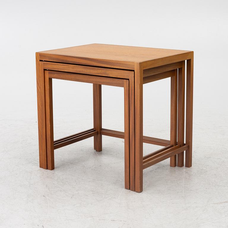 Three nesting tables, second half of the 20th century.