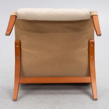 Bruno Mathsson, armchair with footstool, "Pernilla", DUX, late 20th century.