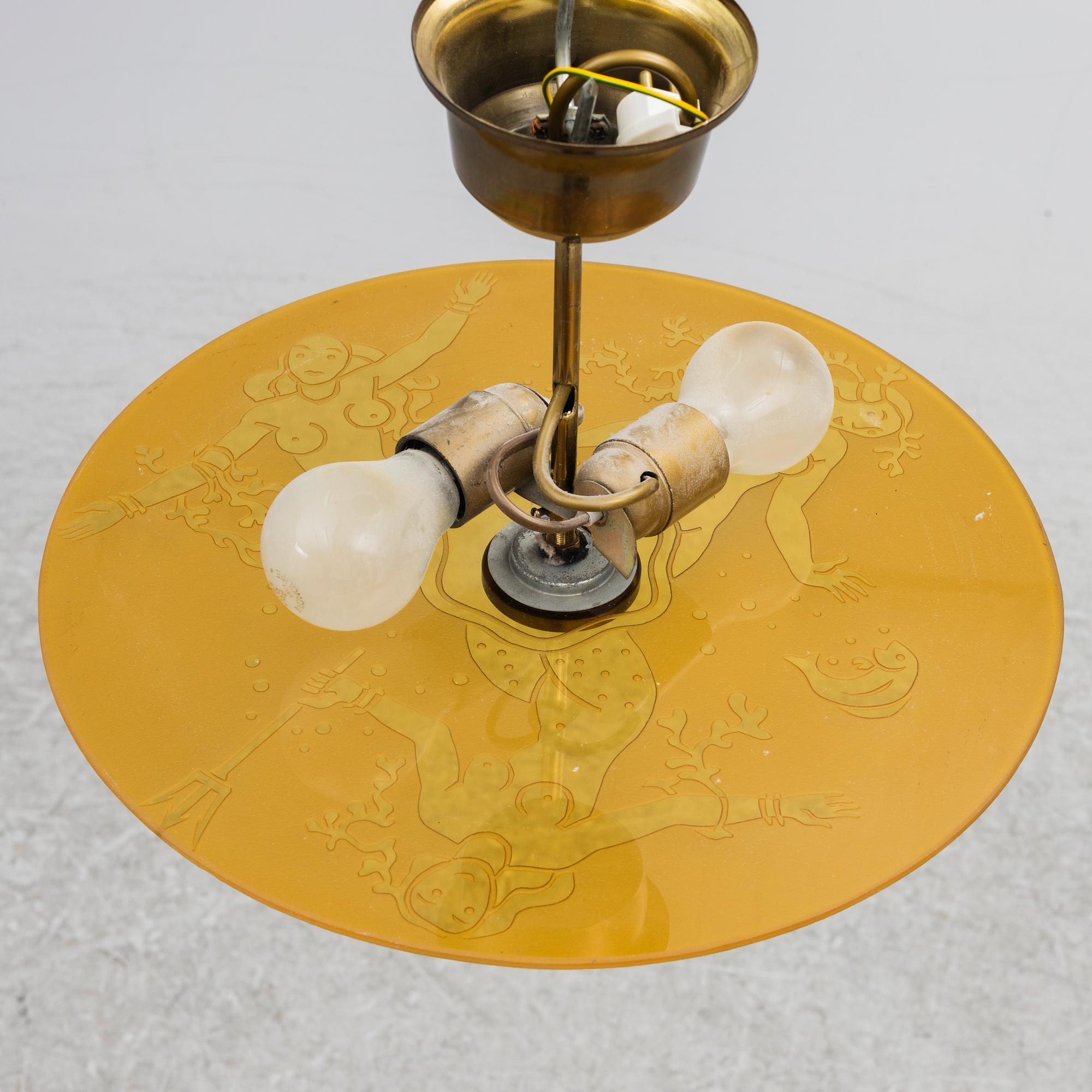 Ceiling light, Swedish Modern, 1930s/40s.