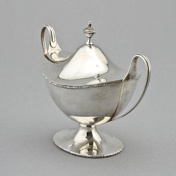SOCKERSKÅL, silver, empirestil, Ryno Carlman, Stockholm, 1920, vikt 395 g.