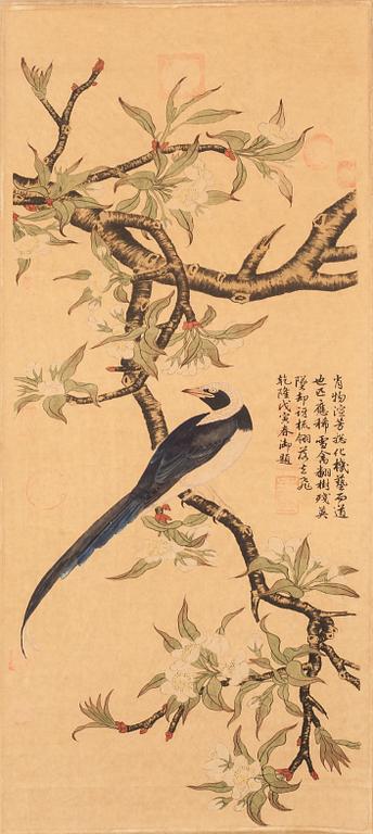 RULLMÅLNING, tusch och akvarell på siden. Omkring 1900.