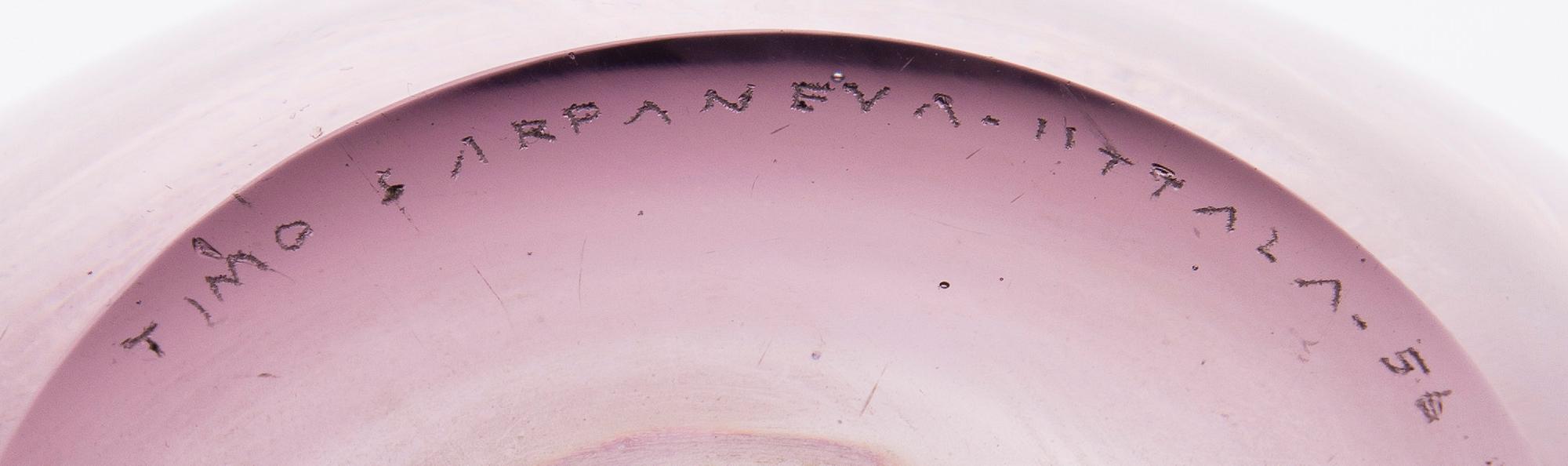 TIMO SARPANEVA, SKULPTUR, glas, "Tantrapallo", signerad Timo Sarpaneva Iittala -56.