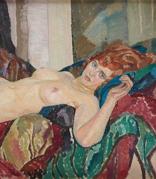 Carl Wilhelmson, Interiör med liggande modell.