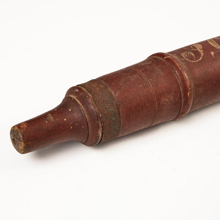 A Swedish stirrup pump , late 18th / early 19th century.