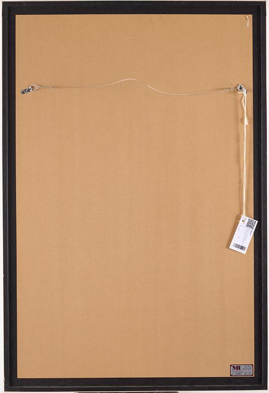 MARIE-LOUISE EKMAN, blandteknik/collage med gouache, hår etc. Stämpelsignerad M.L Ekman.