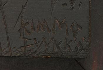 Kimmo Pyykkö, reliefi, puuta, signeerattu ja päivätty -81.