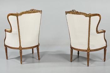 BERGERER, ett par, Louis XIV-stil, 1900-talets första kvartal.