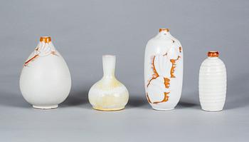 VASER, 4 st, stengods, Anna-Lisa Thomson, Upsala-Ekeby, 1940-tal.