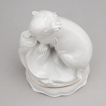 FIGURIN, blanc de chine, Meissen, 1900-tal.