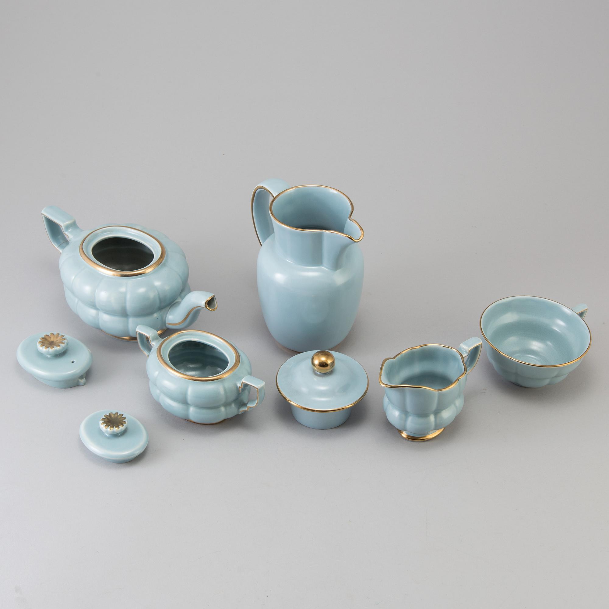 TEA SET, 28 parts, "Grand", Percy, Gefle, model designed 1930th.