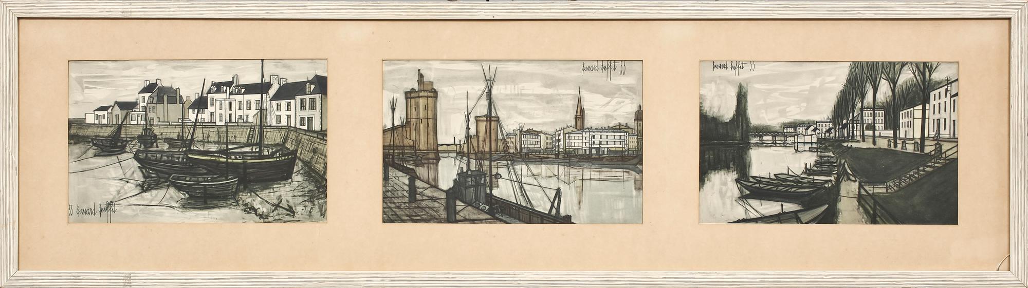 BERNARD BUFFET, färglitografi, sign i trycket.