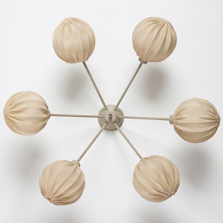 Hans Bergström, tak/vägglampa, modell "139", ateljé Lyktan, Åhus, 1960-tal.