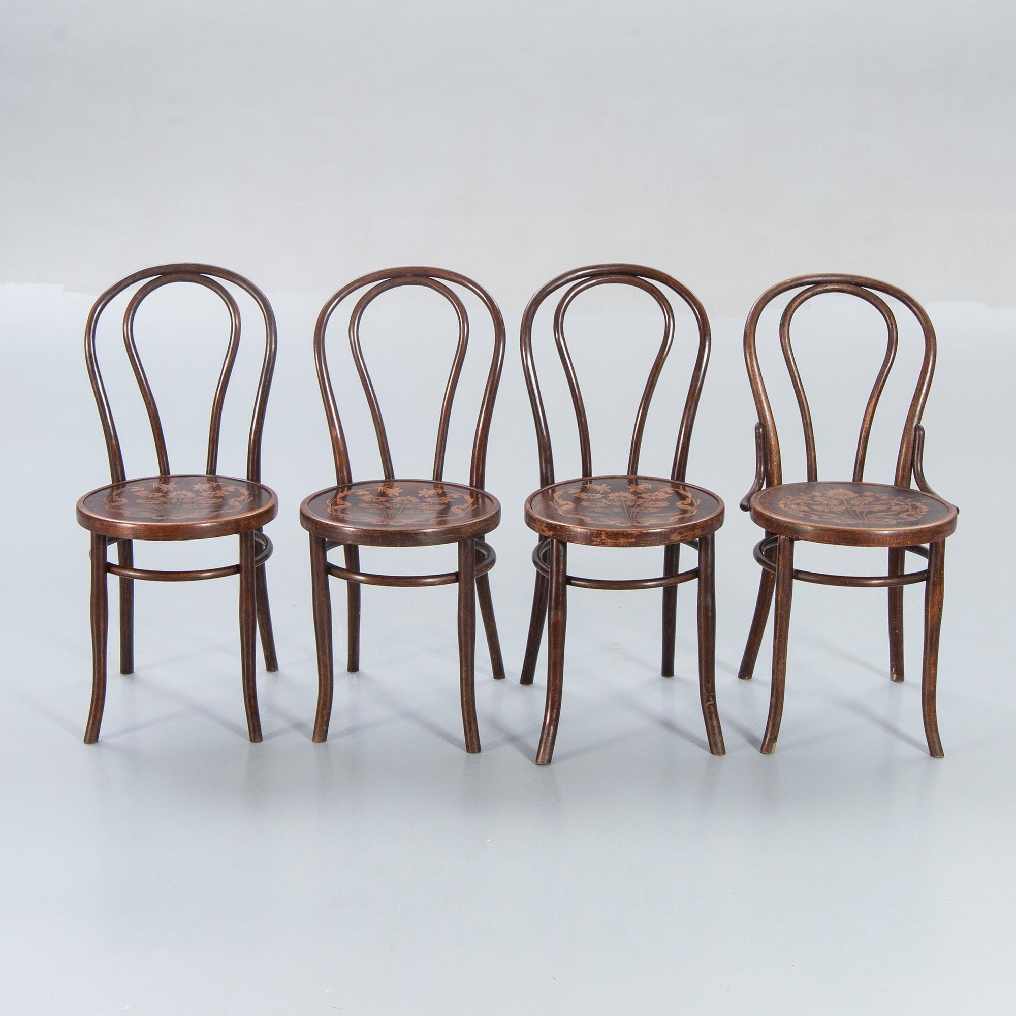 Chairs, Mundus, bentwood, first half of the 20th century.