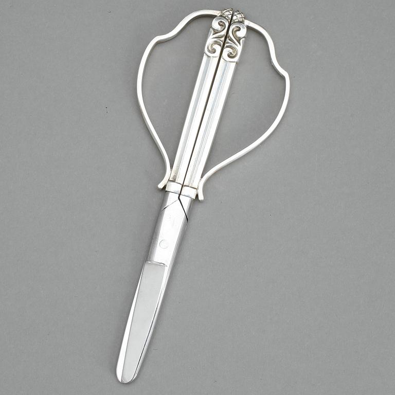DRUVSAX, sterlingsilver, "Konge/Acorn", Georg Jensen, Köpenhamn, 1900-talets andra hälft.