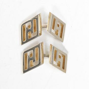 Hermès, Cufflinks, sterling silver.