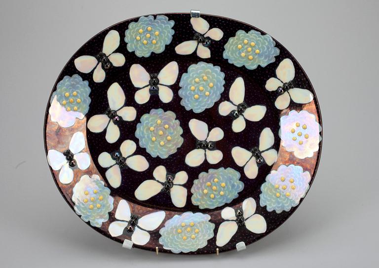 FAT, keramik, "Butterfly" signerad Birger Kaipiainen, numrerad 207/300, Arabia Art made in Finland 1982.