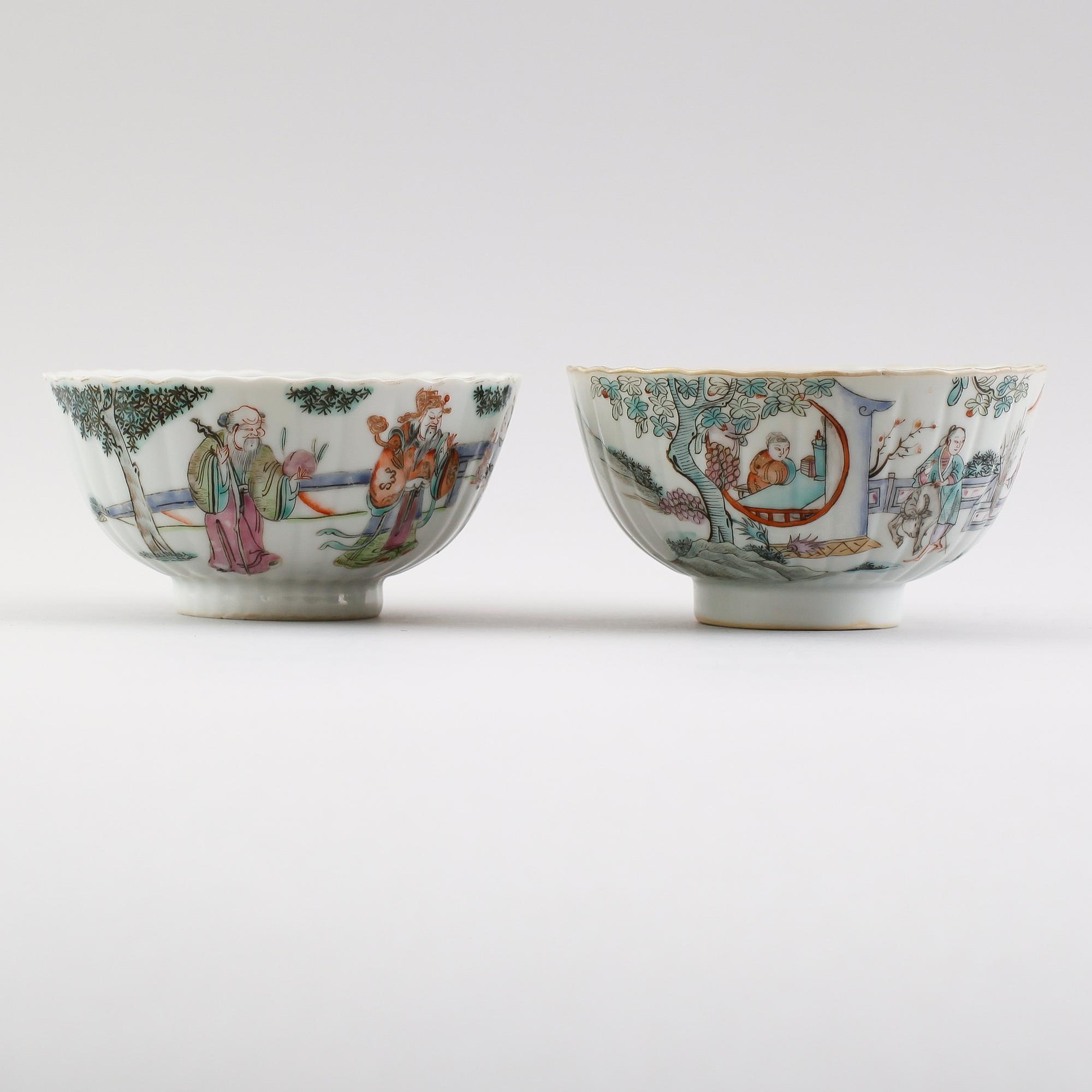 SKÅLAR, 2 st, Kina, Qingdynastin.