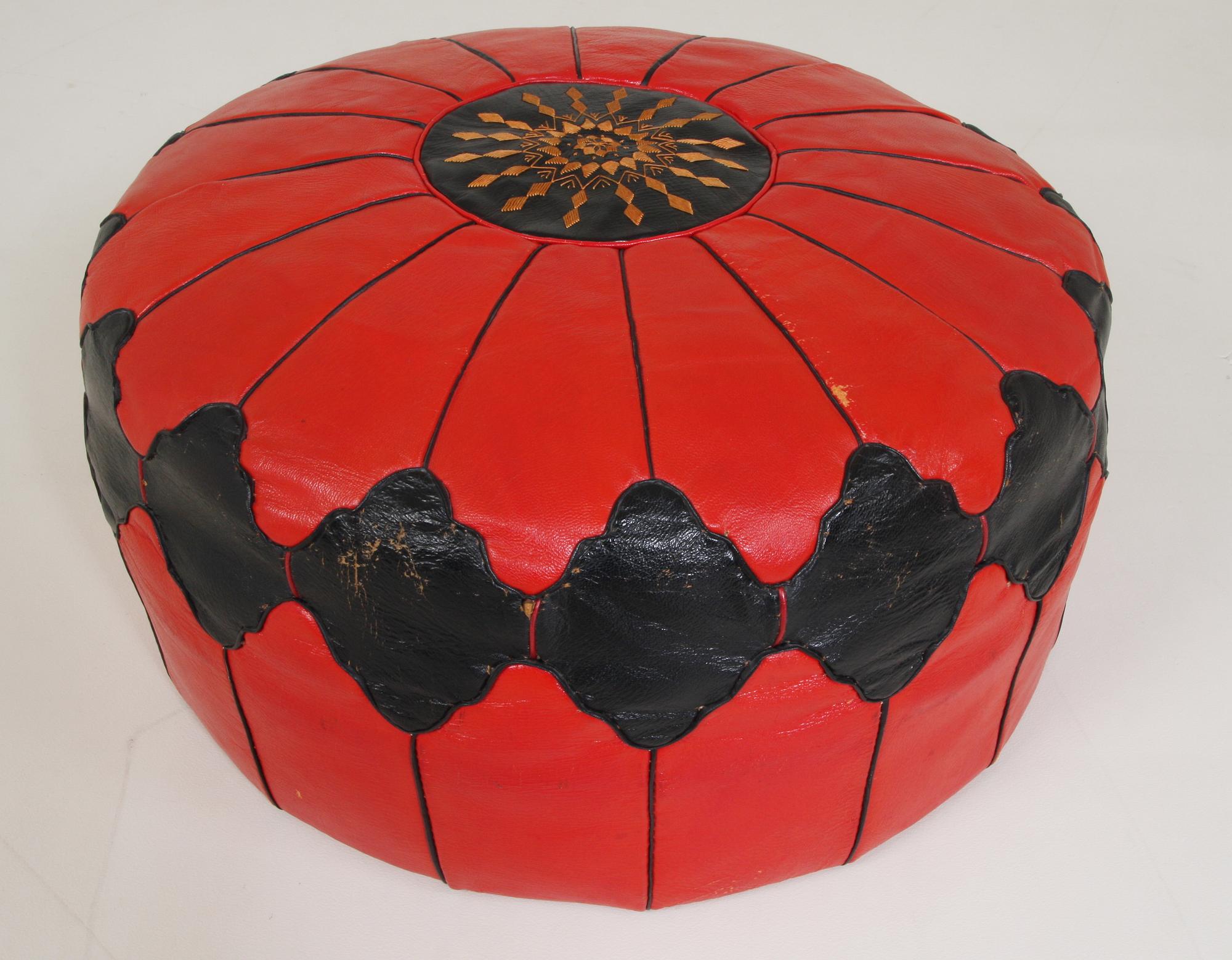 SITTPUFF, skinn. 1960-tal.