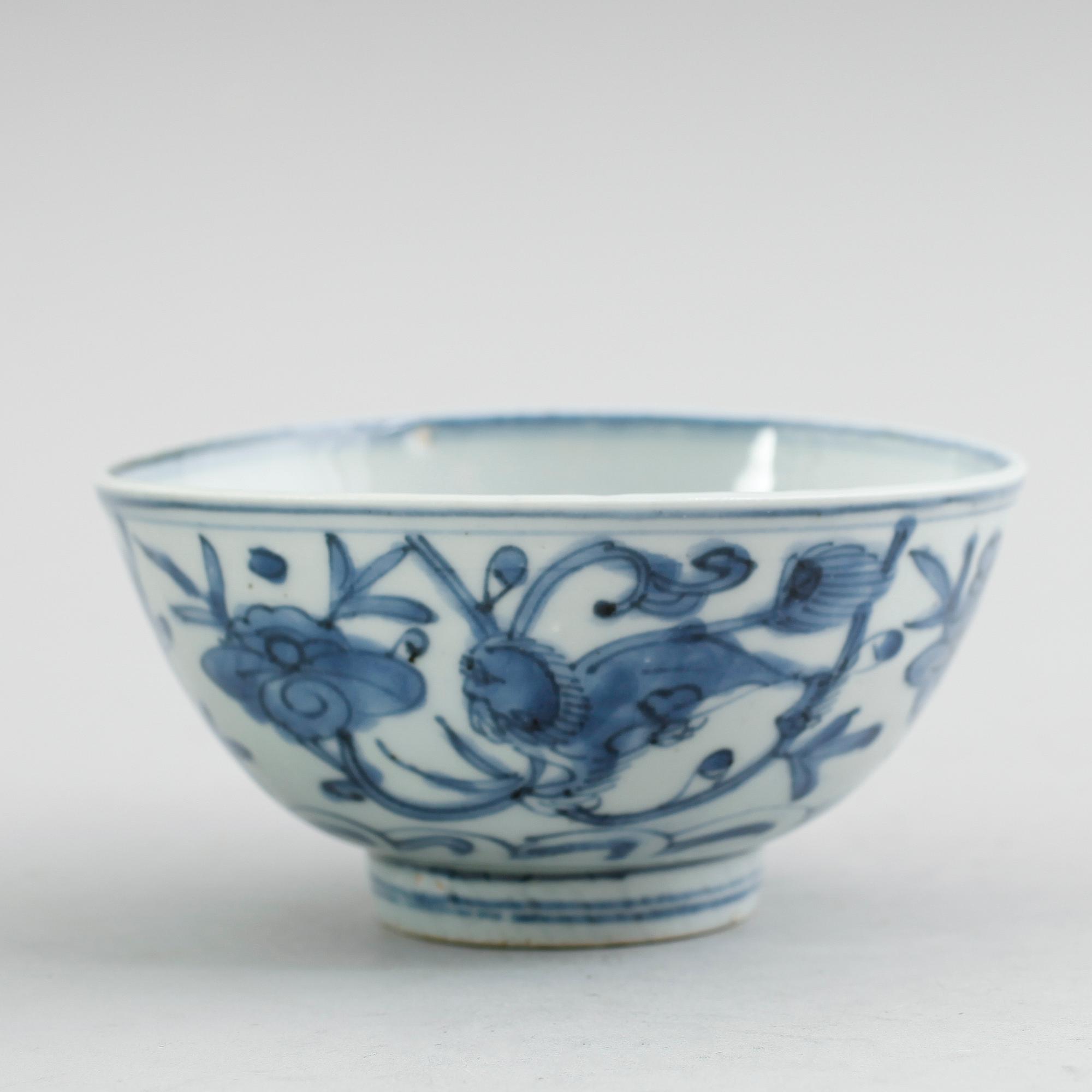 SKÅL, porslin, Kina, sannolikt 1700-tal.