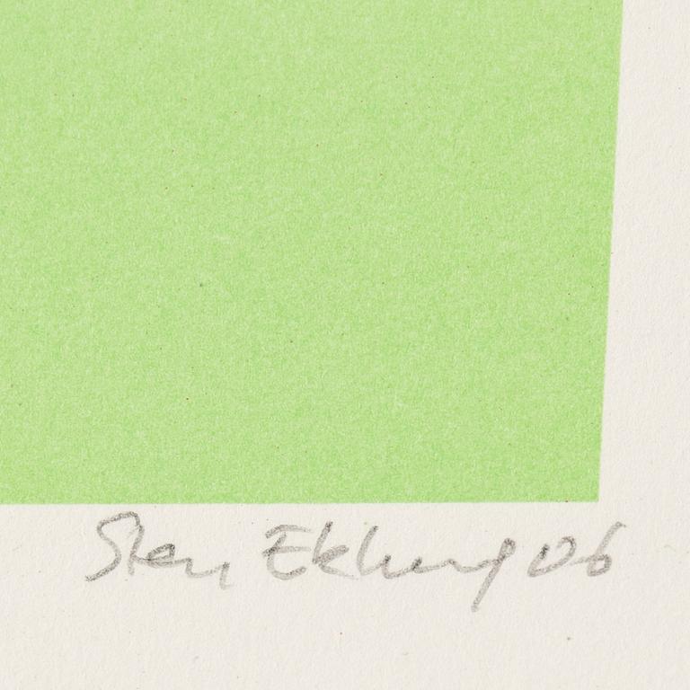 STEN EKLUND, lithograph in colors, signed and numbered 37/150. Daterad -06.