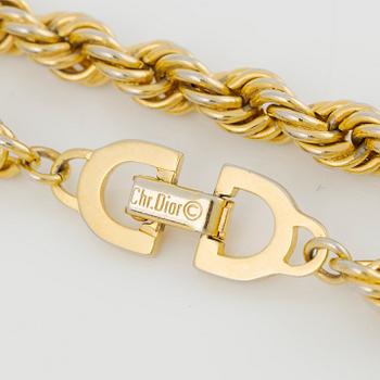 Dior necklace in gold metal.