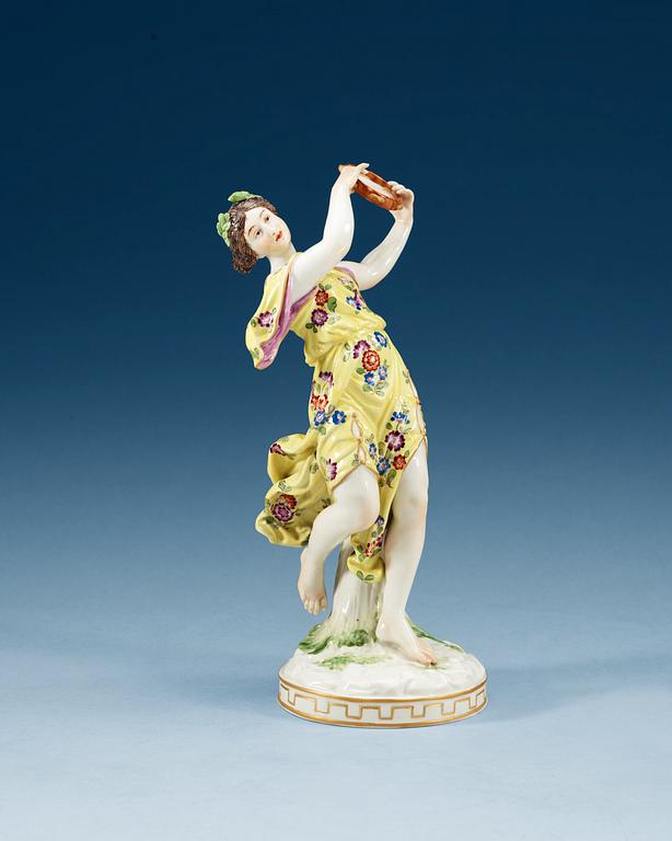 A Ludwigsburg figure of a tamburine player.