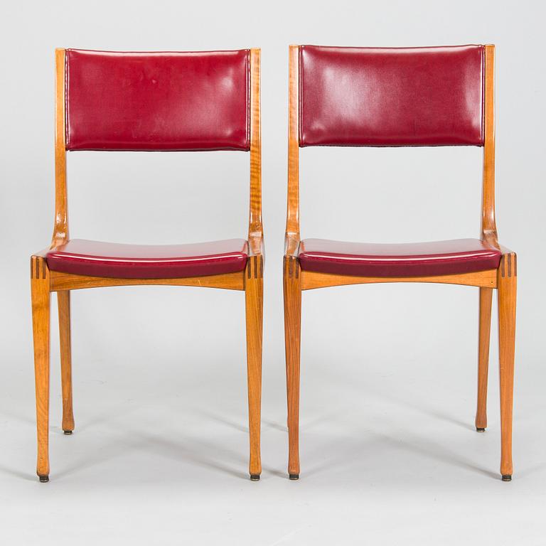 Carlo de Carli, Ten mid-20th century '693' dining chairs for Cassina, Italy.