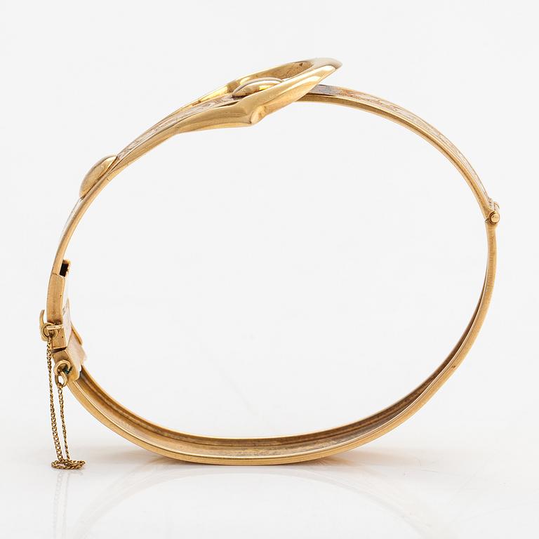 An 18K gold bracelet. Victor Janson Guldvaru AB, Lindesberg 1947.