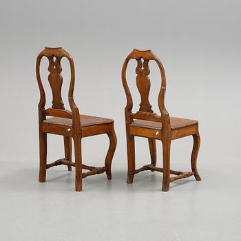 STOLAR, 2 st, allmoge, rokoko, 1700/1800-tal.