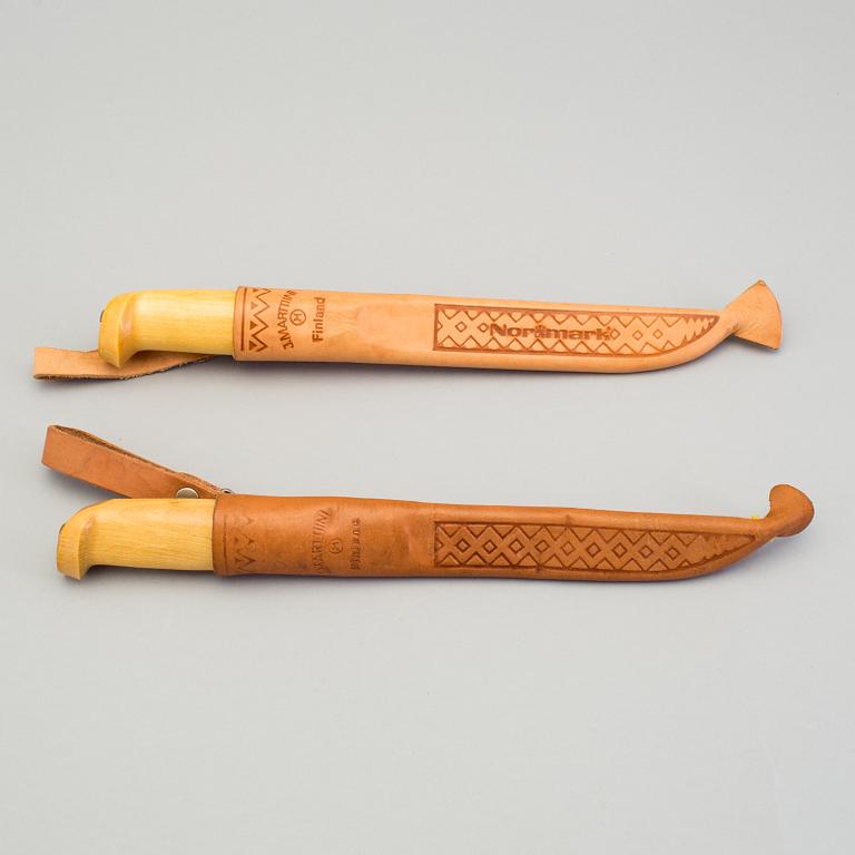 TWO FINNISH KNIVES, signed J Martini, Finland.