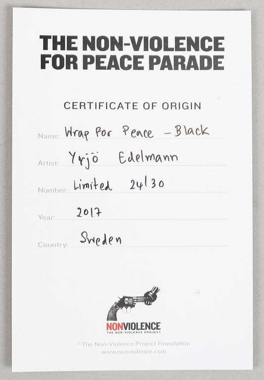 Carl-Fredrik Reuterswärd/ The Non-Violence Project Foundation, skulptur 2017. Certifikat medföljer, numrerat 24/30.