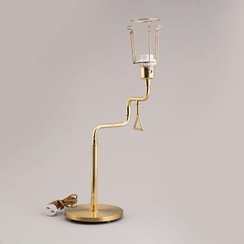 A second half of the 20th century brass table light.