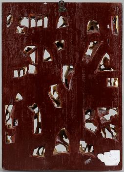 DEKORRELIEF, trä, orientalisk, 1900-tal.