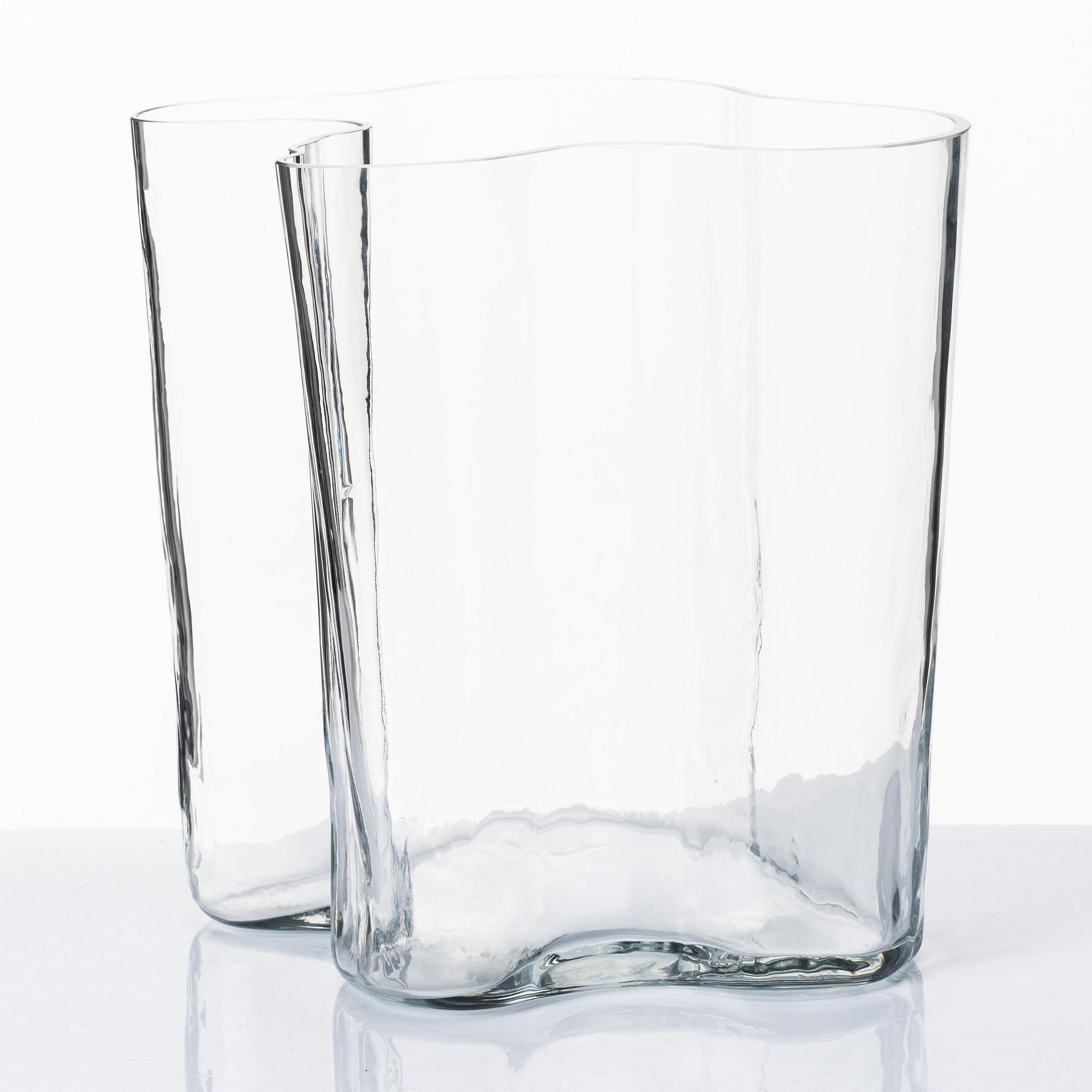 Alvar Aalto, a "model 3031" mould blown glass vase, Iittala, Finland, probably 1960-70's.