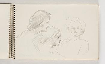 Lotte Laserstein, 10 små skissblock med teckningar.