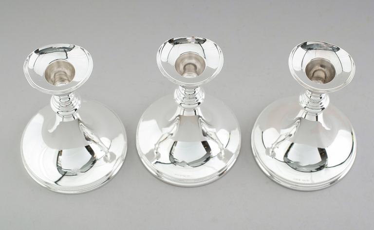 LJUSSTAKAR, 3 st, silver, MGAB, Uppsala 1961-63.