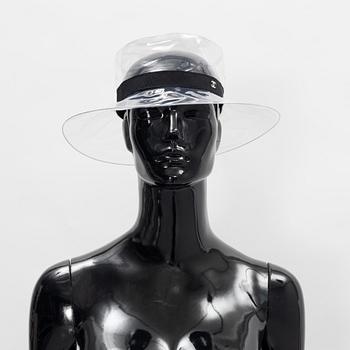 Chanel, a transparent PVC hat, size S.