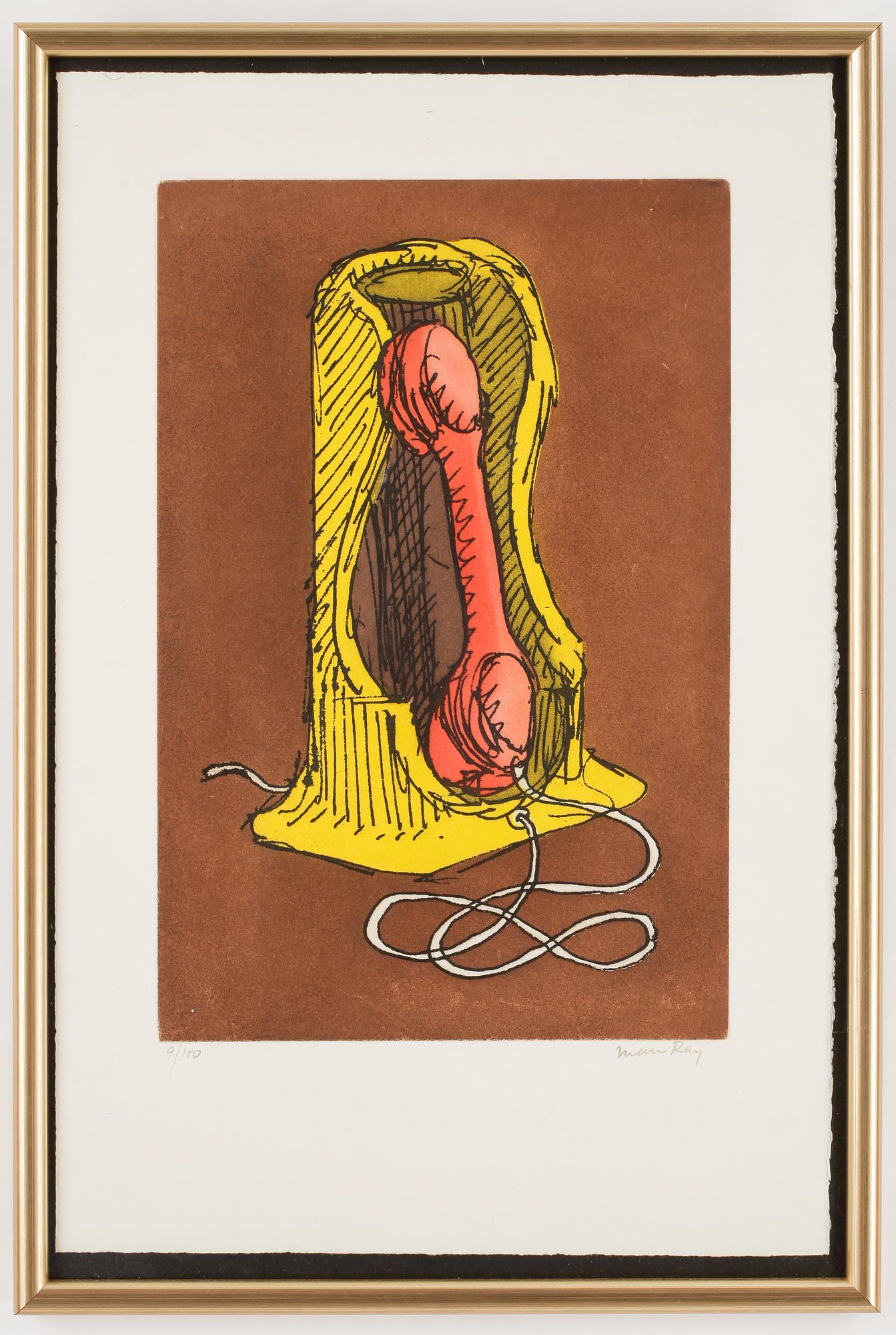 MAN RAY, färglitografi, signerad, numrerad 9/100.