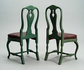 A PAIR OF CHAIRS, rococo 18th century.