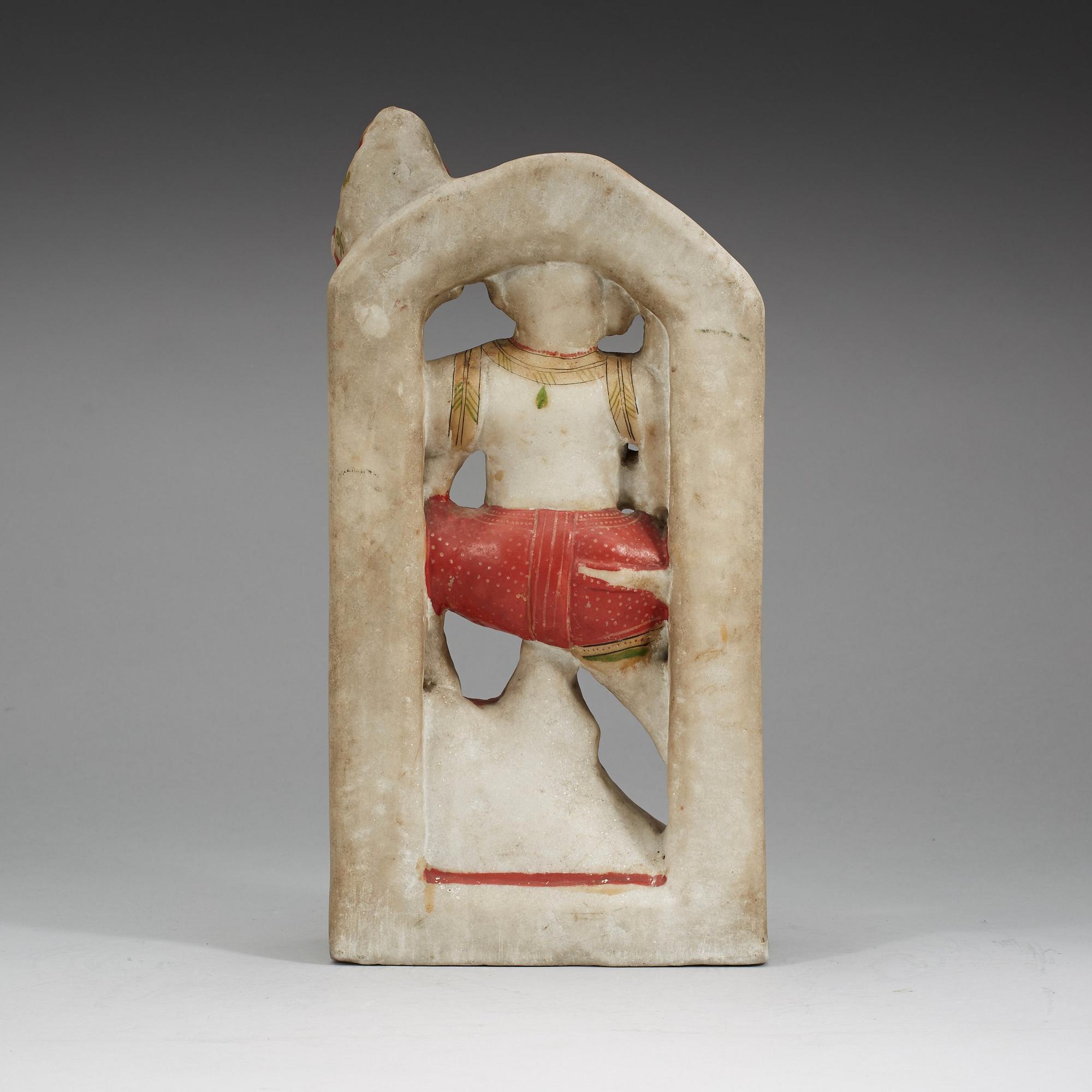 An alabaster sculpture of Hanuman, India, 19th Century.