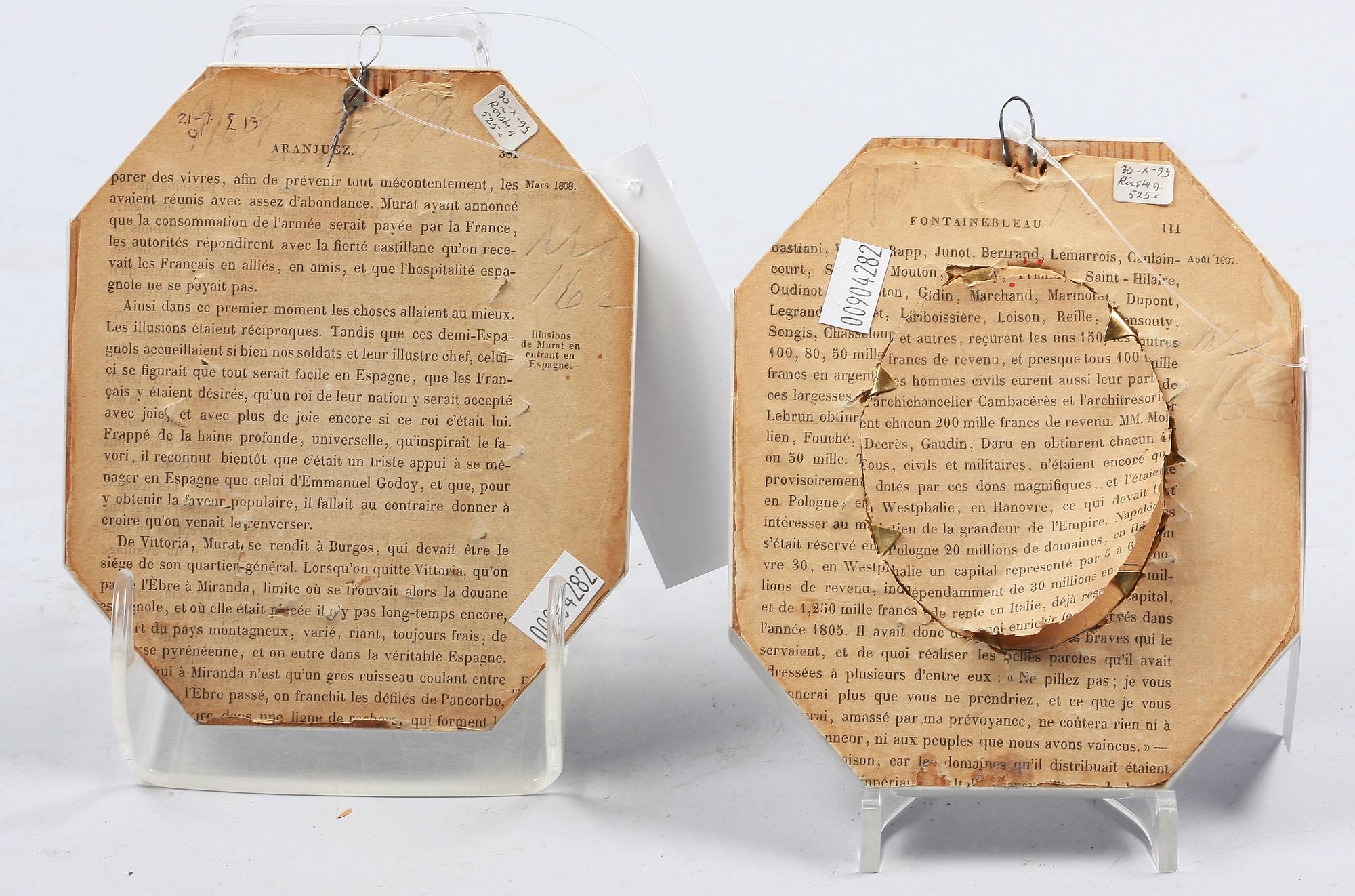 MINIATYRER, 2 st, tidigt 1900-tal.